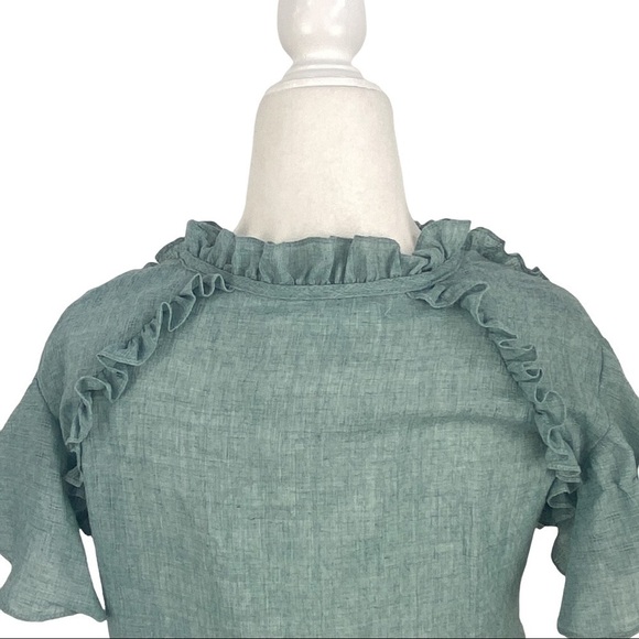 the JETSET DIARIES,  SUMMER MINI LIGHT GREEN, RUFFLE DRESS, NEW WITH TAGS - Picture 6 of 10